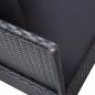 Preview: Garten-Sofabett mit Kissen Poly Rattan Schwarz