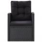 Preview: 6-tlg. Garten-Lounge-Set mit Kissen Poly Rattan Schwarz