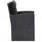 Preview: 6-tlg. Garten-Lounge-Set mit Kissen Poly Rattan Schwarz