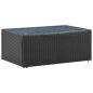 Preview: 4-tlg. Garten-Lounge-Set Schwarz mit Auflagen Poly Rattan