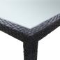 Preview: Garten-Esstisch Schwarz 200x150x74 cm Poly Rattan