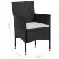 Preview: Garten-Essstühle 2 Stk. Poly Rattan Schwarz