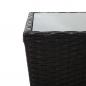 Preview: Beistelltisch Schwarz 41,5×41,5×43 cm Poly Rattan und Hartglas