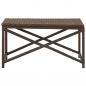 Preview: Gartenbank 80 cm Poly Rattan Braun