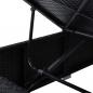 Preview: Sonnenliege mit Auflage Poly Rattan Schwarz