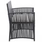 Preview: 4-tlg. Garten-Lounge-Set mit Auflage Poly Rattan Schwarz