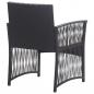 Preview: 4-tlg. Garten-Lounge-Set mit Auflage Poly Rattan Schwarz