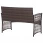 Preview: 4-tlg. Garten-Lounge-Set mit Auflage Poly Rattan Braun