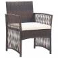 Preview: 4-tlg. Garten-Lounge-Set mit Auflage Poly Rattan Braun