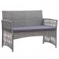 Preview: 4-tlg. Garten-Lounge-Set mit Auflage Poly Rattan Anthrazit