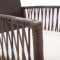 Preview: Gartensessel mit Sitzkissen 2 Stk. Braun Poly Rattan