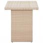 Preview: Gartentisch Beige 110x60x67 cm Poly Rattan