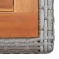 Preview: Gartentisch Anthrazit Poly Rattan und Massivholz Akazie