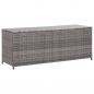 Preview: ARDEBO.de - Garten-Auflagenbox Grau 120x50x60 cm Poly Rattan