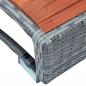 Preview: Spa-Einstiegsstufe Grau Poly Rattan 92×45×25 cm