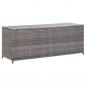 Preview: ARDEBO.de - Garten-Auflagenbox Grau 150x50x60 cm Poly Rattan