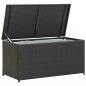 Preview: ARDEBO.de - Gartenbox Poly Rattan 100x50x50 cm Schwarz