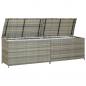 Preview: Gartenbox Poly Rattan 200x50x60 cm Grau