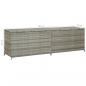 Preview: Gartenbox Poly Rattan 200x50x60 cm Grau