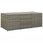 Preview: ARDEBO.de - Gartenbox Poly Rattan 180x90x70 cm Grau