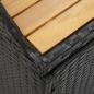 Preview: Sitzbank mit Stauraum 120 cm Poly Rattan Schwarz