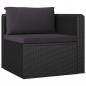 Preview: 7-tlg. Garten-Lounge-Set mit Auflagen Poly Rattan Schwarz