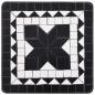 Preview: Beistelltisch Mosaik Keramik Schwarz und Weiß
