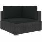 Preview: 8-tlg. Garten-Lounge-Set mit Auflagen Poly Rattan Schwarz