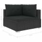 Preview: 10-tlg. Garten-Lounge-Set mit Auflagen Poly Rattan Schwarz