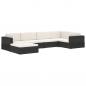 Preview: Modular-Sofa-Mittelteil 1 Stk. + Auflagen Poly Rattan Grau