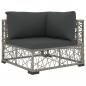 Preview: 5-tlg. Garten-Lounge-Set mit Auflagen Poly Rattan Grau