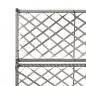 Preview: Hochbeet mit Rankgitter 2 Töpfe 58×30×107cm Poly Rattan Grau