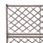 Preview: Hochbeet mit Rankgitter 2 Töpfe 58×30×107cm Poly Rattan Braun