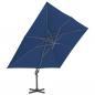 Preview: Ampelschirm mit Aluminium-Mast 4x3 cm Azurblau