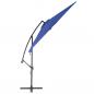 Preview: Ampelschirm mit Alu-Mast 300 cm Blau