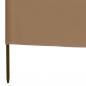 Preview: 3-teiliges Windschutzgewebe 400 x 80 cm Taupe