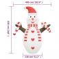 Preview: Aufblasbarer Schneemann mit LEDs 630 cm