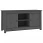 Preview: TV-Schrank Grau 103x36,5x52 cm Massivholz Kiefer