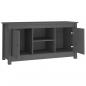 Preview: TV-Schrank Grau 103x36,5x52 cm Massivholz Kiefer