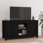 Preview: ARDEBO.de - TV-Schrank Schwarz 103x36,5x52 cm Massivholz Kiefer