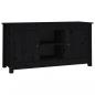 Preview: TV-Schrank Schwarz 103x36,5x52 cm Massivholz Kiefer