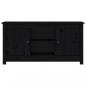 Preview: TV-Schrank Schwarz 103x36,5x52 cm Massivholz Kiefer