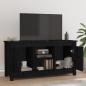 Preview: TV-Schrank Schwarz 103x36,5x52 cm Massivholz Kiefer