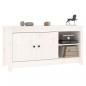 Preview: TV-Schrank Weiß 103x36,5x52 cm Massivholz Kiefer