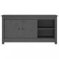 Preview: TV-Schrank Grau 103x36,5x52 cm Massivholz Kiefer