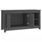 Preview: TV-Schrank Grau 103x36,5x52 cm Massivholz Kiefer