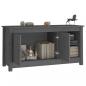 Preview: TV-Schrank Grau 103x36,5x52 cm Massivholz Kiefer