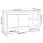 Preview: TV-Schrank Grau 103x36,5x52 cm Massivholz Kiefer