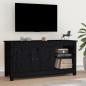 Preview: ARDEBO.de - TV-Schrank Schwarz 103x36,5x52 cm Massivholz Kiefer