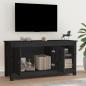 Preview: TV-Schrank Schwarz 103x36,5x52 cm Massivholz Kiefer